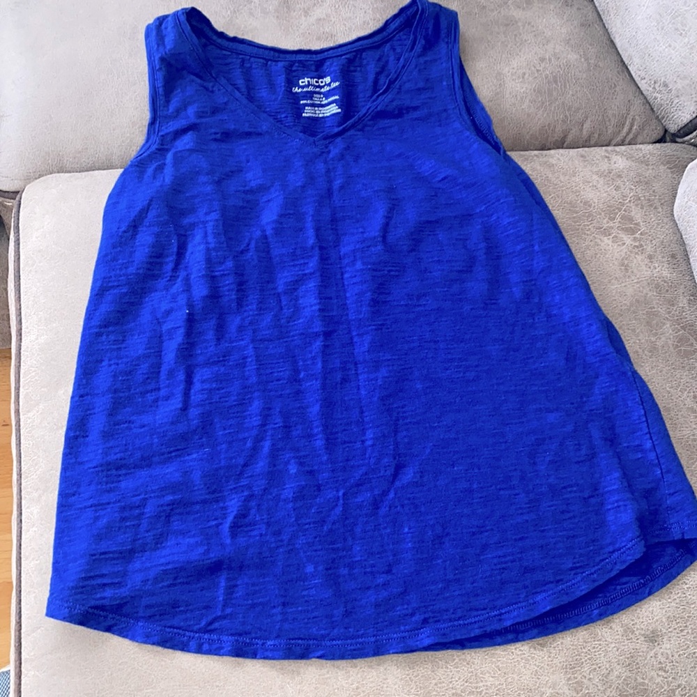 Short sleeve royal blue top